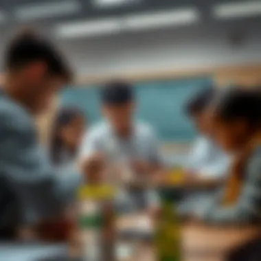 Hands-on Learning in Rashidiya Classrooms Students engaged in a science experiment inside a classroom