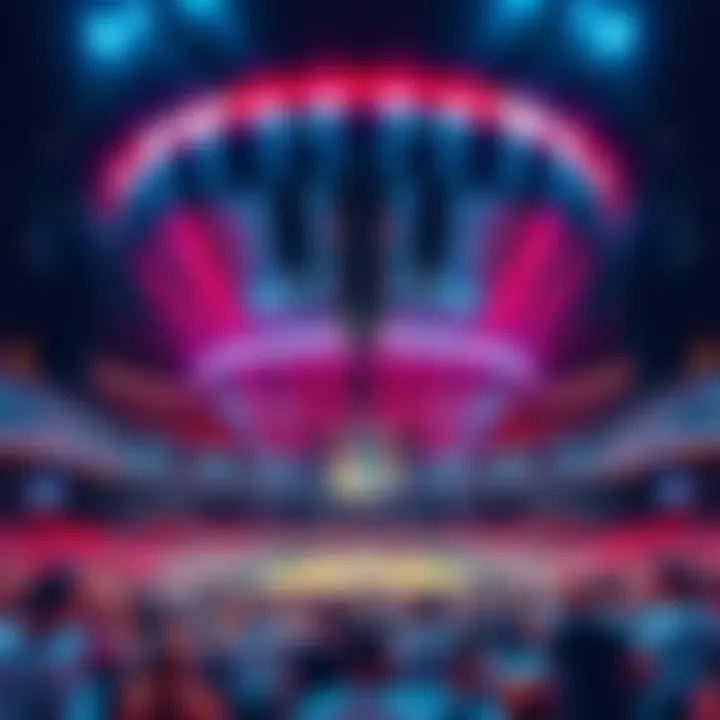 Dynamic Events at Etihad Arena Inside view of Etihad Arena during a vibrant event filled with energy and excitement