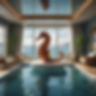 Luxurious Interior of a Floating Seahorse Interior design of a luxurious floating seahorse residence