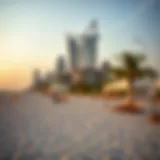 Serene beach view at Palm Jumeirah
