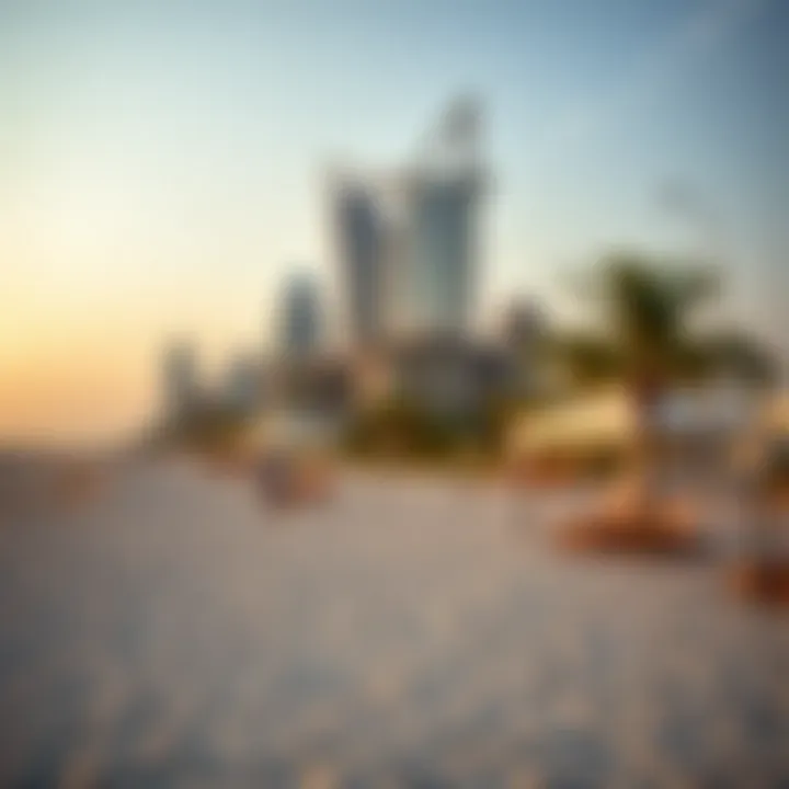 Tranquil Beach Scene Serene beach view at Palm Jumeirah