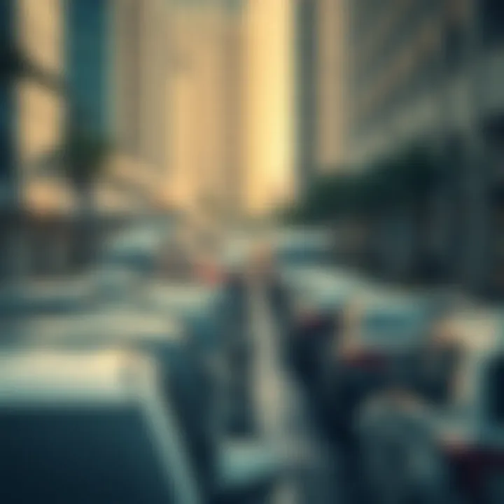 Busy Parking Area on Free Parking Day A busy parking area filled with cars during Free Parking Day