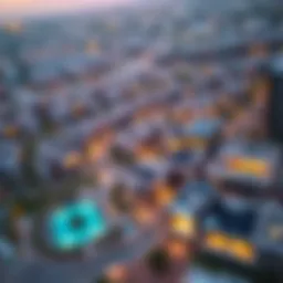 Aerial view of Furjan community showcasing modern architecture