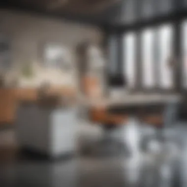 Modern Office Furniture Collection Modern office furniture collection displayed in a showroom