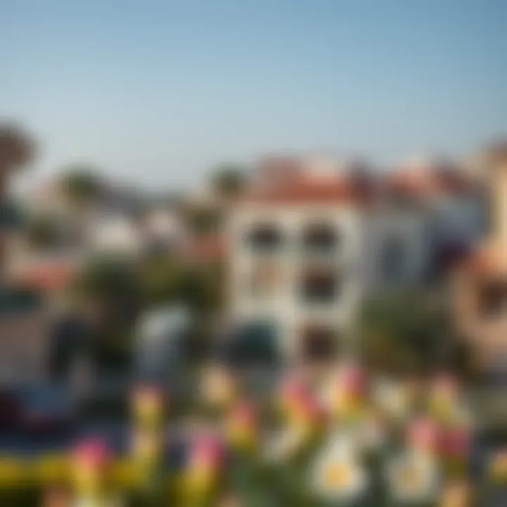 Lush neighborhood surrounding a garden view villa