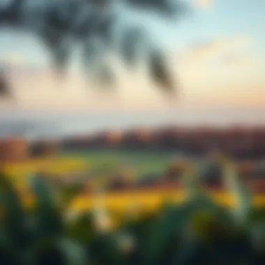 Stunning view of a golf course surrounded by upscale properties