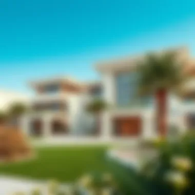 Luxurious golf estate with contemporary architecture