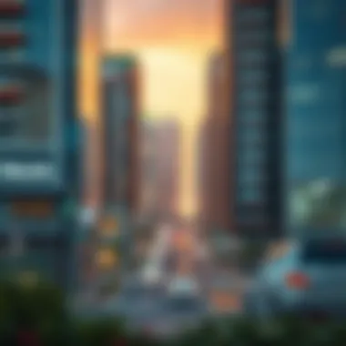 Vibrant cityscape of Grassland Barsha showcasing modern architecture