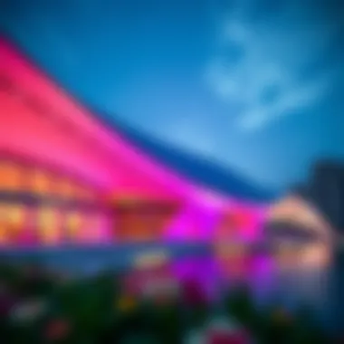 The intricate design of the Dubai Opera