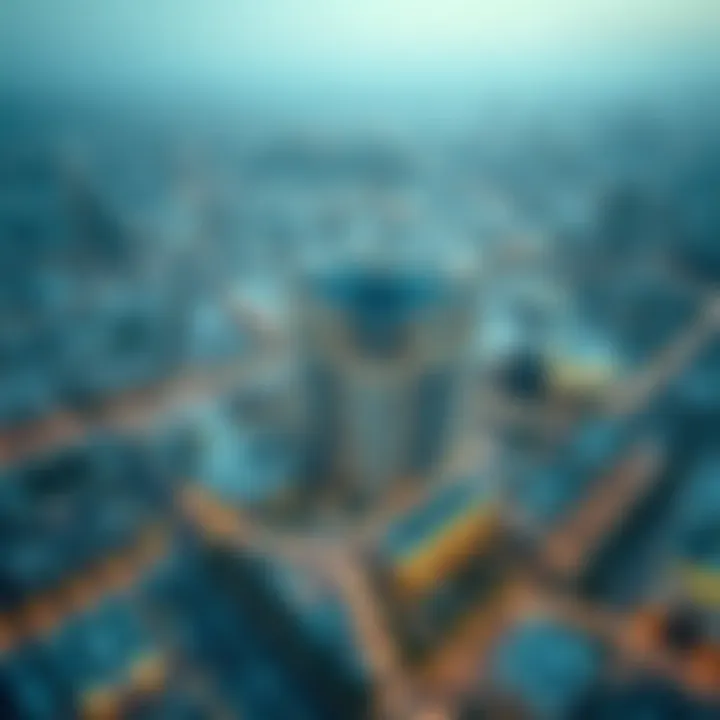 Aerial view of Jumeirah Falcon highlighting its prime location in Dubai