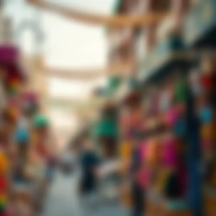 Colorful Stalls of Karama Souk Vibrant colorful stalls showcasing traditional crafts