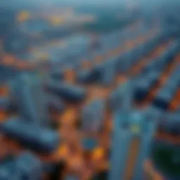 Aerial view of كُلداري القصيص showcasing residential developments