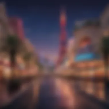 Vibrant Attractions at La La Land Panoramic view of La La Land's vibrant attractions