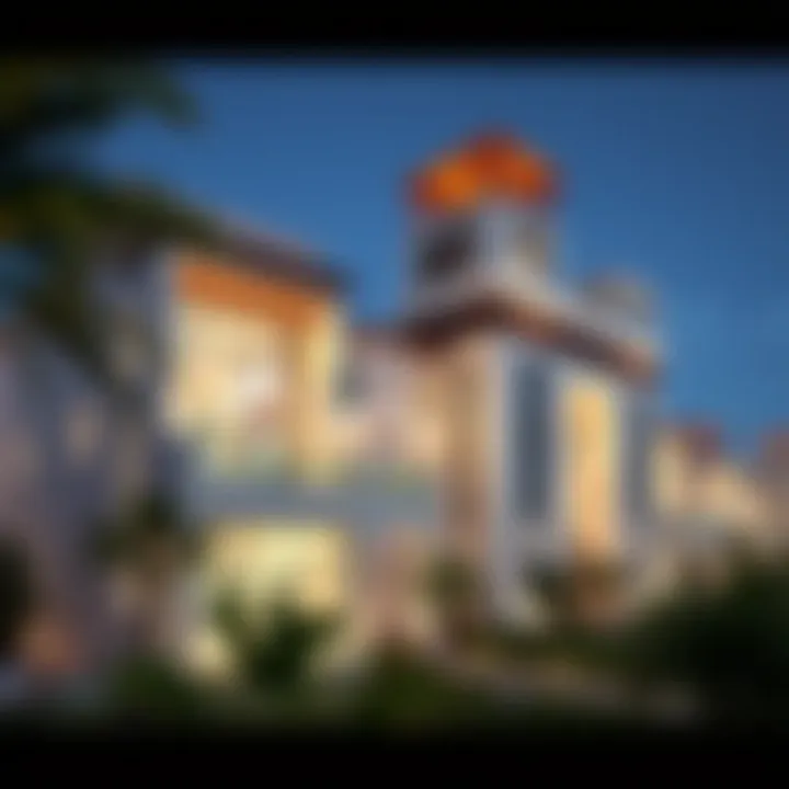 Architectural Elegance of La Riviera Stunning architectural view of La Riviera in Jumeirah Village Circle