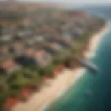 Aerial view of Lanai Island showcasing its unique layout and design.