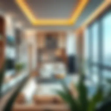 Interior Layout of Liwa Building Interior layout of a residential unit in Liwa Building emphasizing space utilization