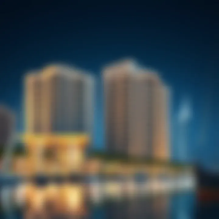 Exterior view of Marina 23 showcasing its distinctive architectural design