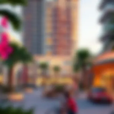 Vibrant community amenities surrounding Marina Heights Tower offering lifestyle options