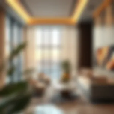 Luxurious interior design of Marina Heights Tower