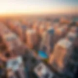 Aerial View of Meydan City Aerial view of Meydan City showcasing luxurious residential buildings