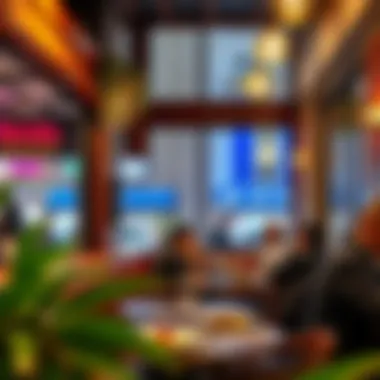 Relaxed Dining Experience in Mirdif City Centre A cozy cafe atmosphere with customers enjoying their meals