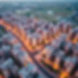 Aerial view of Mowaihat showcasing residential developments