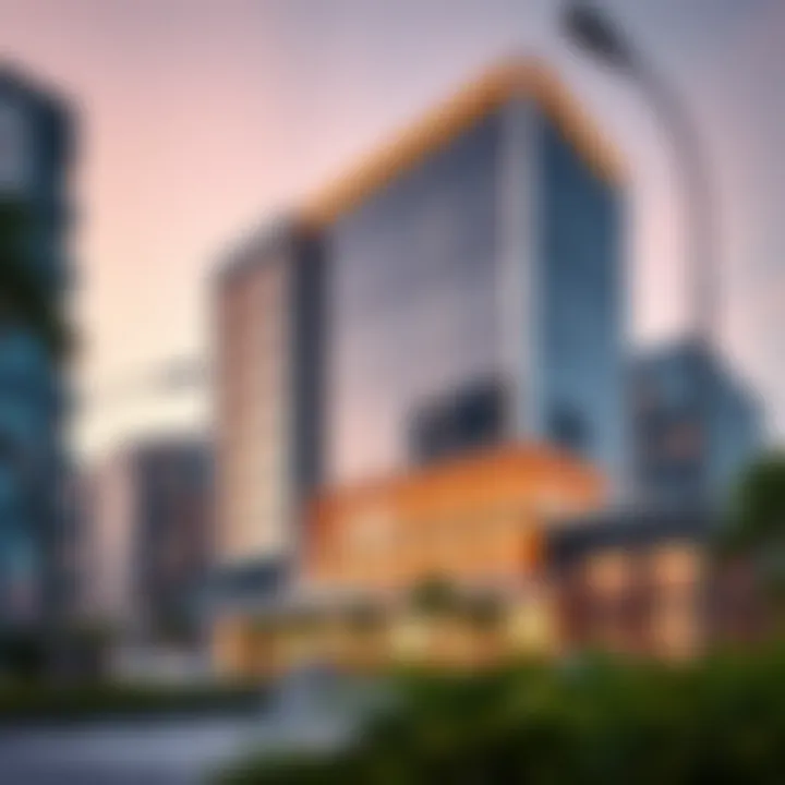 Modern Commercial Architecture in Mowaihat Modern commercial buildings in Mowaihat