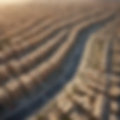 Aerial view of Nad Al Hamar showcasing residential developments