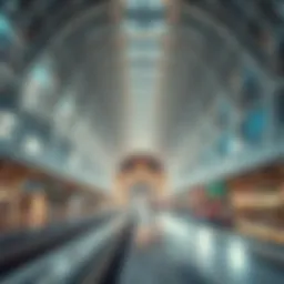 Modern design of Nakheel Mall Metro Station