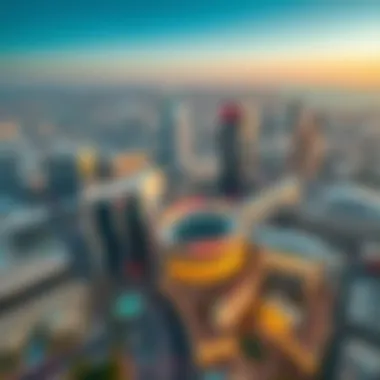 Aerial Perspective of Malls in Dubai Aerial view of Dubai showcasing vibrant malls and surrounding neighborhoods