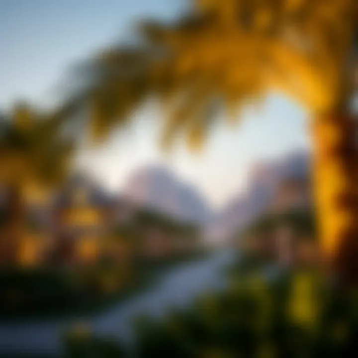 Diagram illustrating the investment potential in Dubai's oasis land