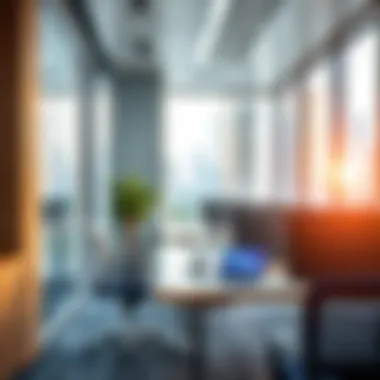 Interior of a well-designed office space in Al Qusais, reflecting a productive environment