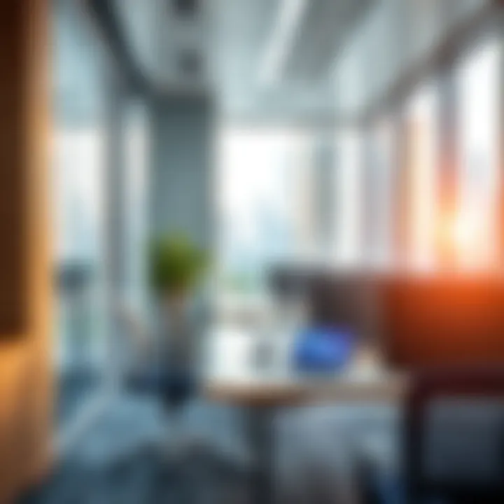 Interior of a well-designed office space in Al Qusais, reflecting a productive environment