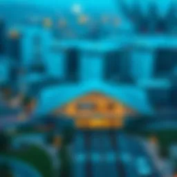 Aerial view of Oud Metha Metro Station showcasing its modern architecture