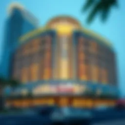 Stunning exterior view of Port Saeed Building showcasing its unique architecture