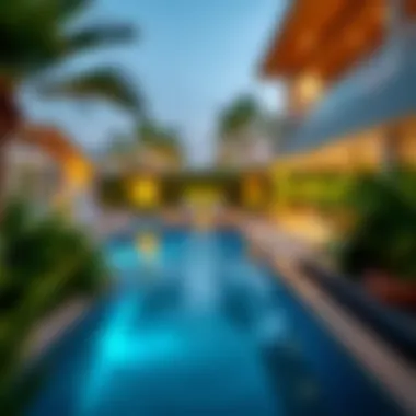 Tranquil Private Pool Environment Tranquil environment of a private pool surrounded by greenery