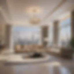 Luxurious rental apartment interior in Dubai