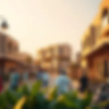 Community Life at Roda Amwaj Vibrant community atmosphere surrounding Roda Amwaj