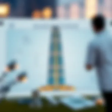 Architectural Blueprint of Sharjah Tower Architectural blueprint highlighting the design elements of Sharjah Tower