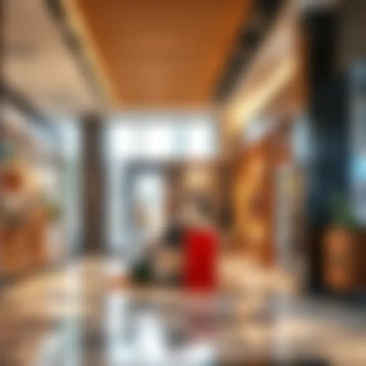 Showcasing Competitive Positioning in Retail A modern shop interior reflecting competitive positioning