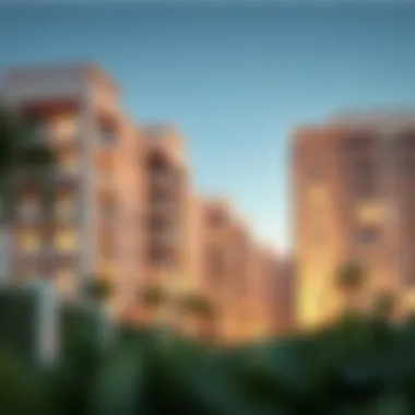 Architectural Highlights of Shorooq Modern architecture within the Shorooq Community, highlighting residential buildings