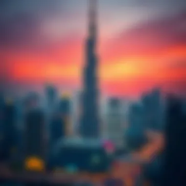 Burj Khalifa: A Beacon of Innovation The Burj Khalifa at sunset illuminating the Dubai skyline