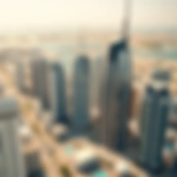 Dubai Marina: An Architectural Masterpiece Aerial view of the Dubai Marina showcasing high-rise buildings