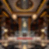 Luxurious lobby of SLS Dubai Hotel with modern decor