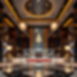 Luxurious lobby of SLS Dubai Hotel with modern decor