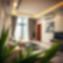 Modern studio apartment interior in Al Quoz