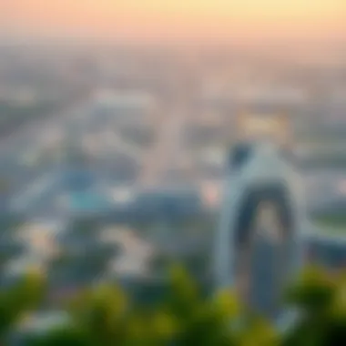 Aerial view showcasing Dubai's skyline with Taraf Development projects
