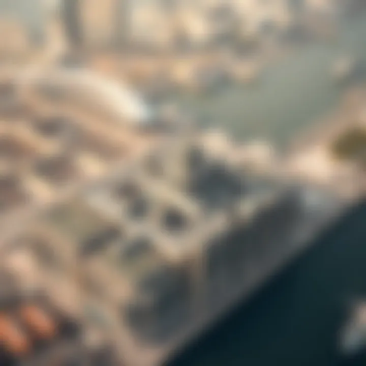 Strategic Location of Qasr Al-Hind Aerial view illustrating the strategic location of Qasr Al-Hind within Dubai