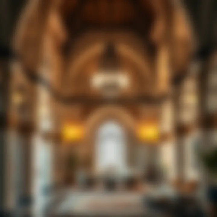 Blend of Tradition and Modernity in Interior Design Interior design highlighting the blend of tradition and modernity in Qasr Al-Hind