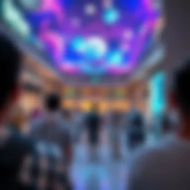 Visitors Enjoying the Immersive Experience Visitors enjoying the immersive experience at Wafi Mall